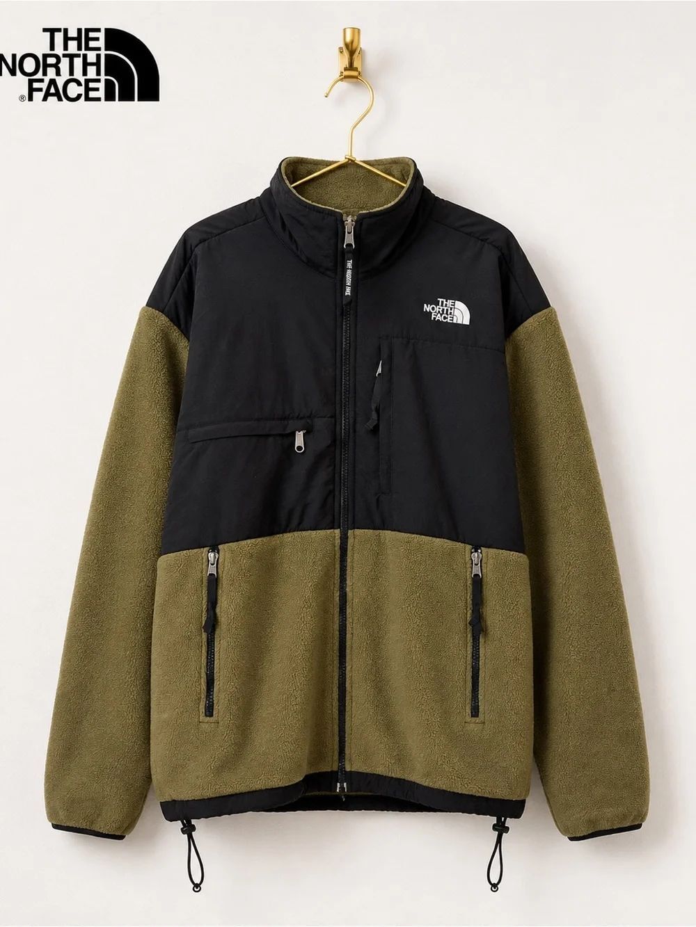 The North Face Black Olive Green Denali Style Fleece Jacket Men’s XL